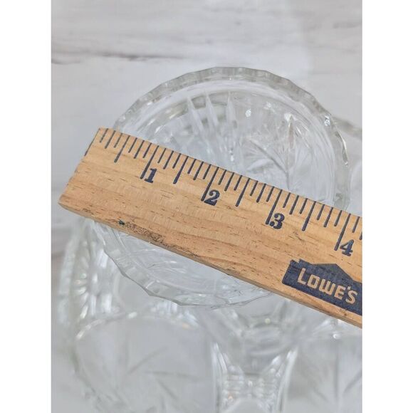 Vintage American Brilliant Cut Rare 2 Piece 1880's Glass Empergne - Picture 9 of 9